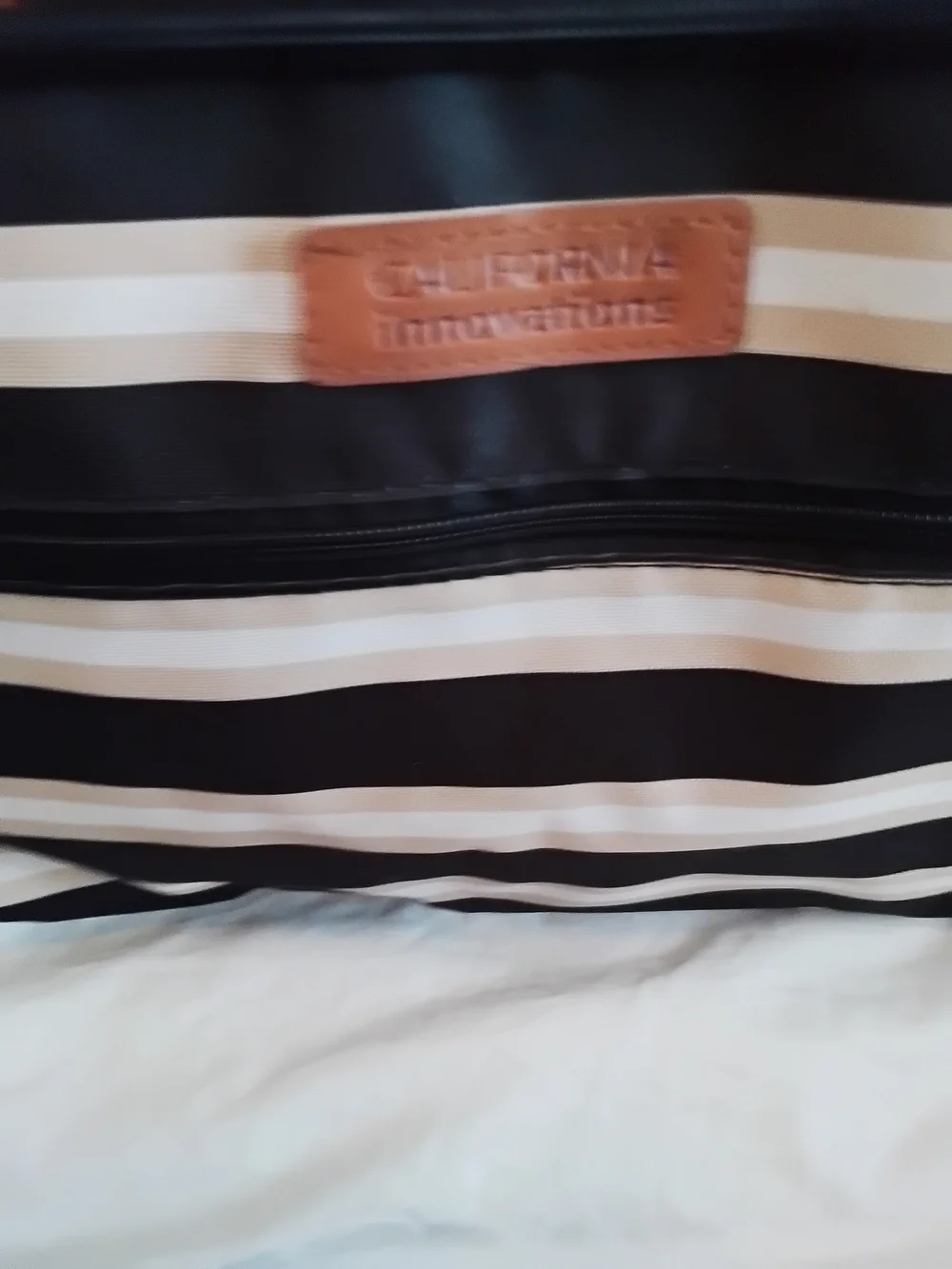 Striped Black & White Weekender Bag